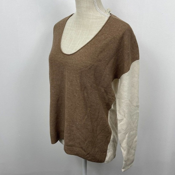 Madewell Kimball Pullover Sweater Knit Merino Wool Alpaca Womens Size S Tan NWT - Picture 3 of 12